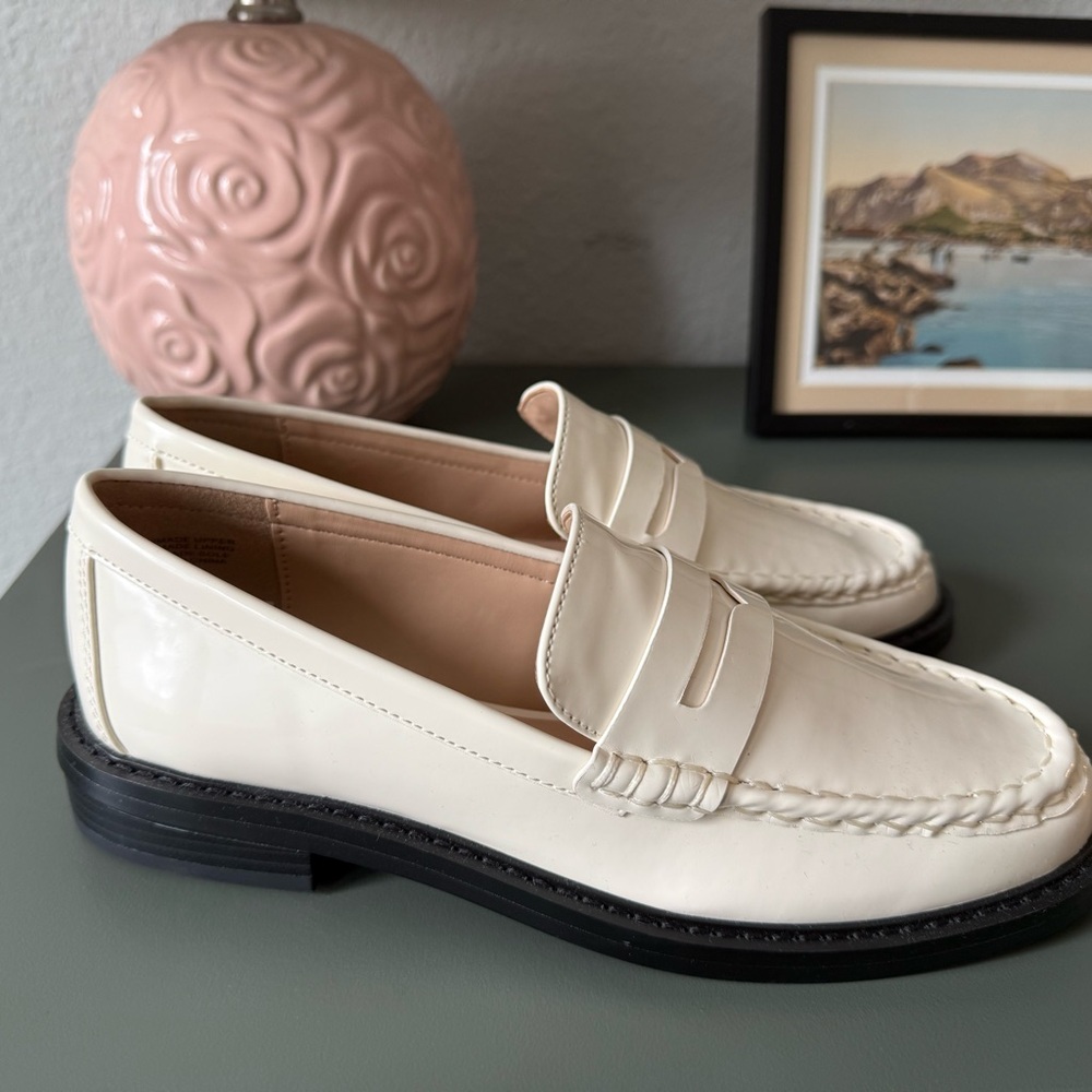 Loft Ivory Penny Loafers